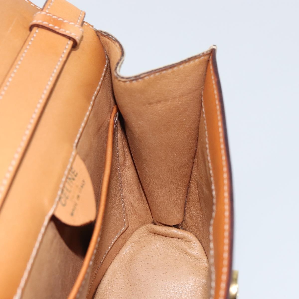 Celine Vintage Macadam Shoulder Bag Canvas, BEIGE, CANVAS, Shoulder bag