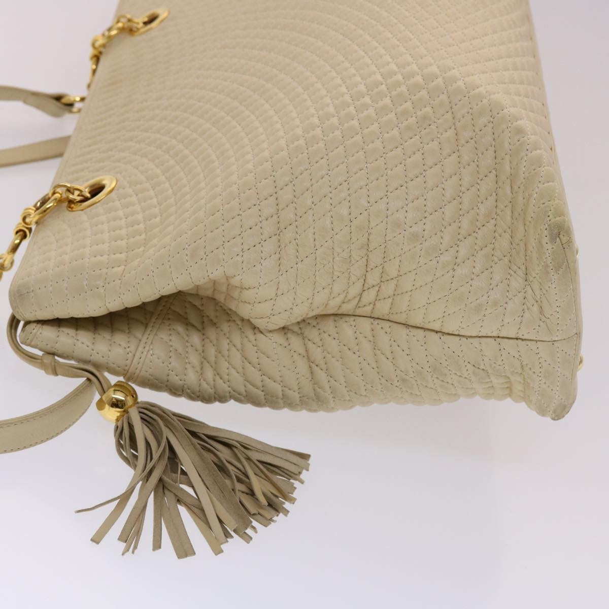 Bally Vintage Shoulder Bag Leather, BEIGE, LEATHER, Shoulder bag