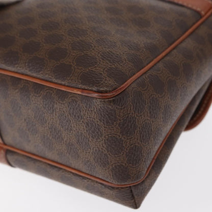 Celine Vintage Macadam Shoulder Bag Canvas and Leather, BROWN, CANVAS, Shoulder bag