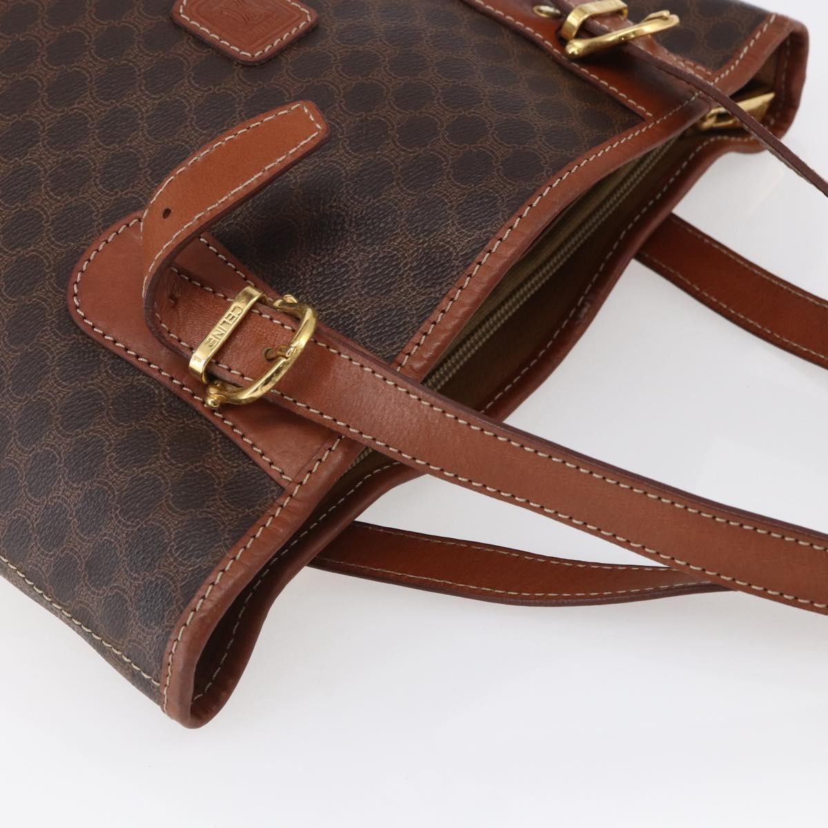 Celine Vintage Macadam Tote bag Canvas, BROWN, CANVAS, Tote bag