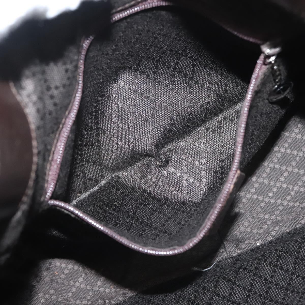 Gucci Vintage Bamboo Handle Tote Nylon, BROWN, NYLON, Tote bag