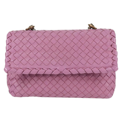 Bottega Veneta Olimpia Crossbody Bag Intrecciato Nappa, PURPLE, LEATHER, Crossbody bag