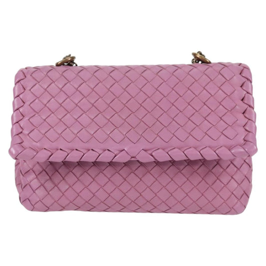 Bottega Veneta Olimpia Crossbody Bag Intrecciato Nappa, PURPLE, LEATHER, Crossbody bag