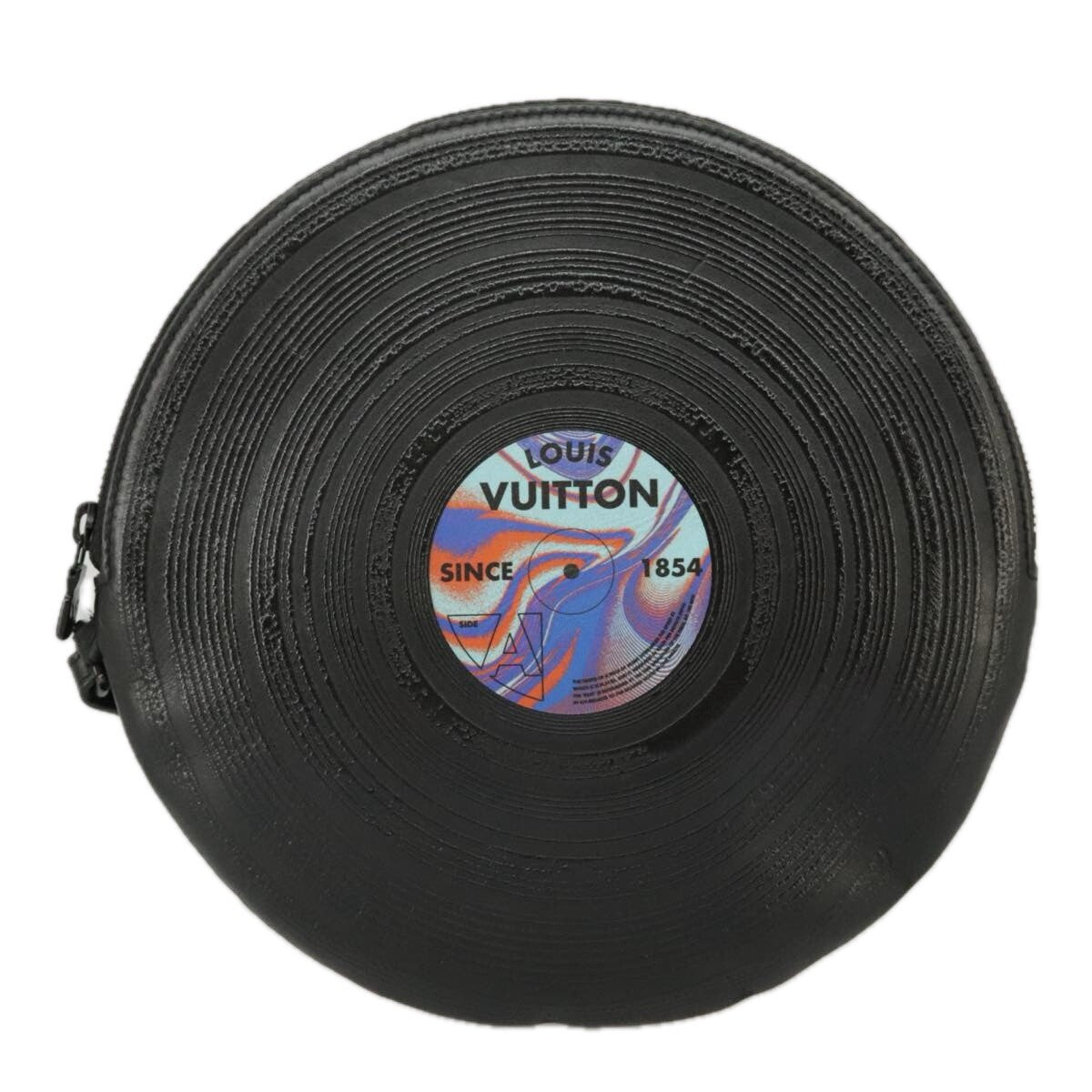 Louis Vuitton Disk pouch Leather, BLACK, LEATHER, Clutche & pouche