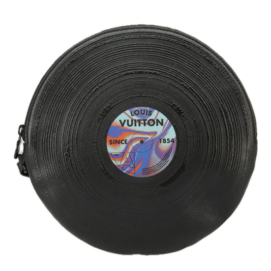Louis Vuitton Disk pouch Leather, BLACK, LEATHER, Clutche & pouche