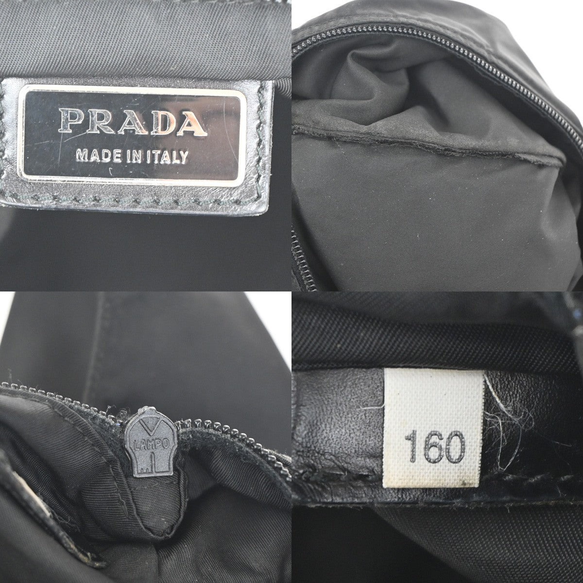 Prada Front Pocket Messenger Bag Tessuto, BLACK, NYLON, Shoulder bag