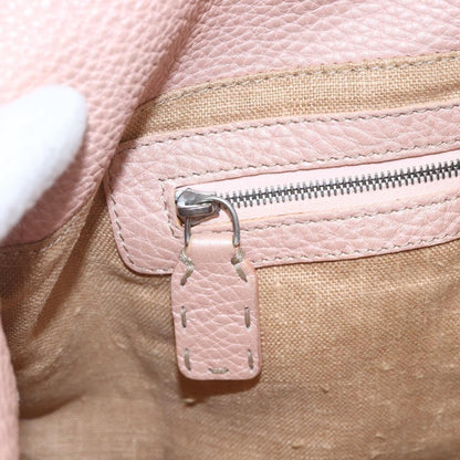 Fendi Selleria Tote Leather, PINK, LEATHER, Tote bag