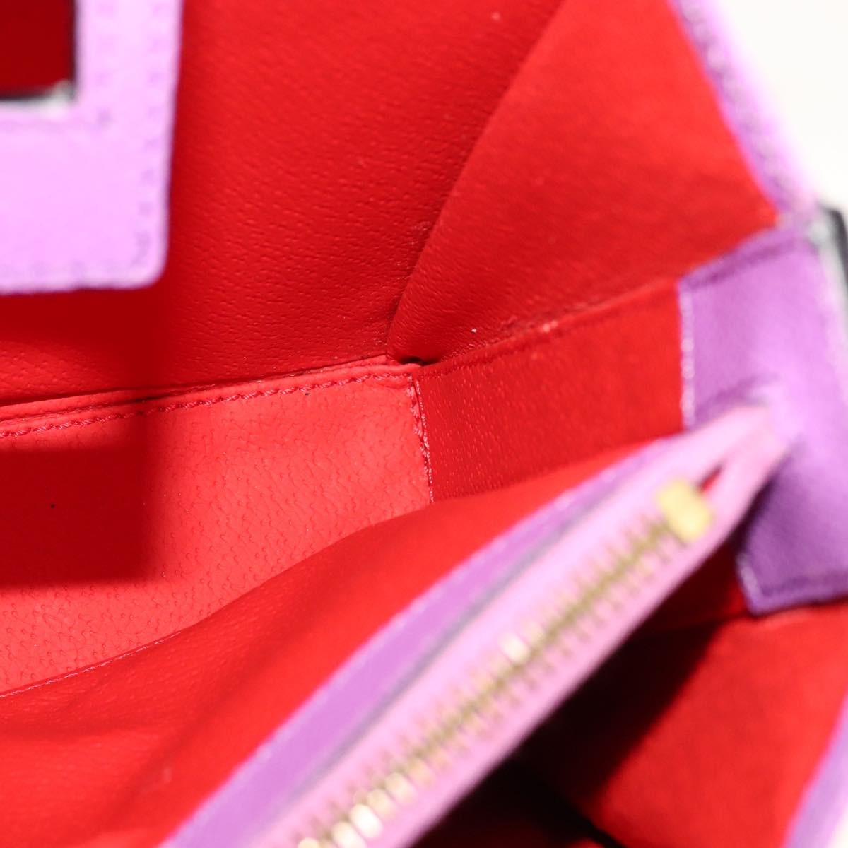 Celine Vintage turn lock shoulder bag Leather, PURPLE, LEATHER, Shoulder bag