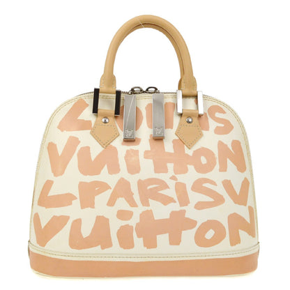 Louis Vuitton Alma Handbag Limited Edition Graffiti Leather, BEIGE, LEATHER, Handbag