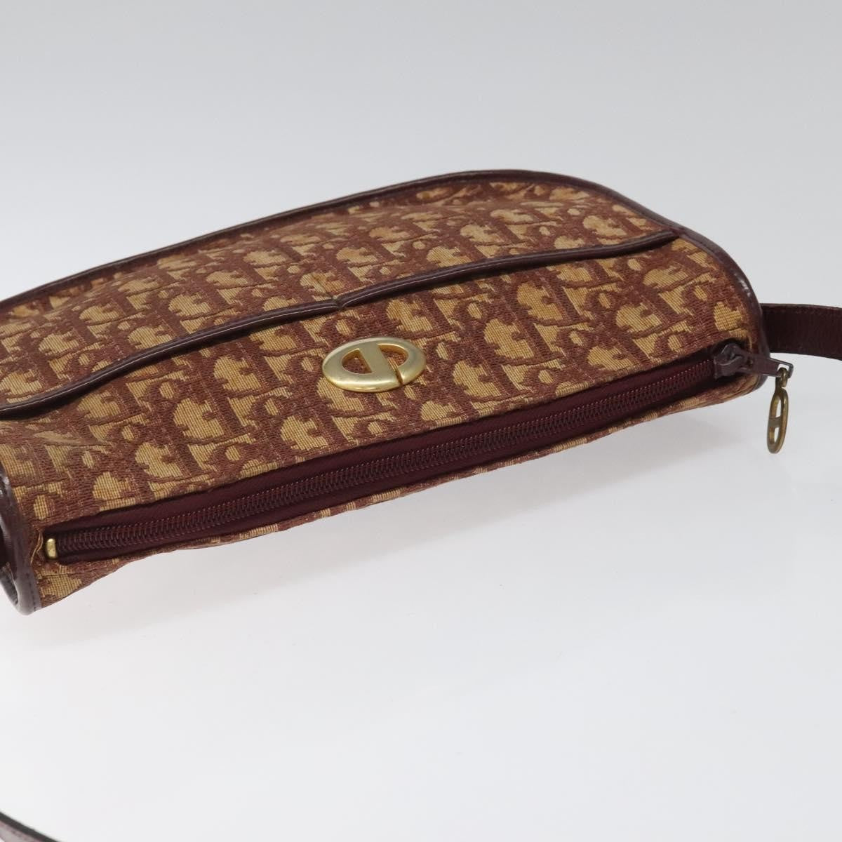 Christian Dior Vintage Trotter Shoulder Bag Canvas, RED, CANVAS, Shoulder bag