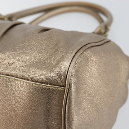 Salvatore Ferragamo Gancini Tote Leather, GOLD, LEATHER, Tote bag