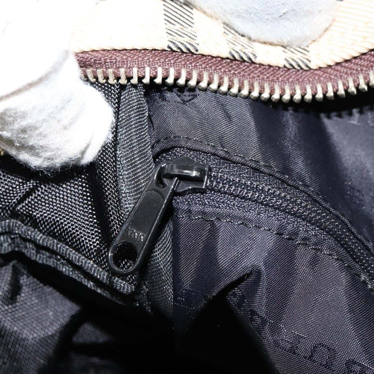 Burberry Nova Check Bowling Bag Canvas, BEIGE, NYLON, Handbag