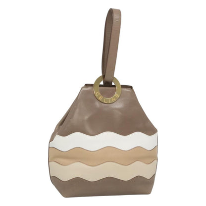 Celine Shoulder Bag Leather, BROWN, LEATHER, Shoulder bag