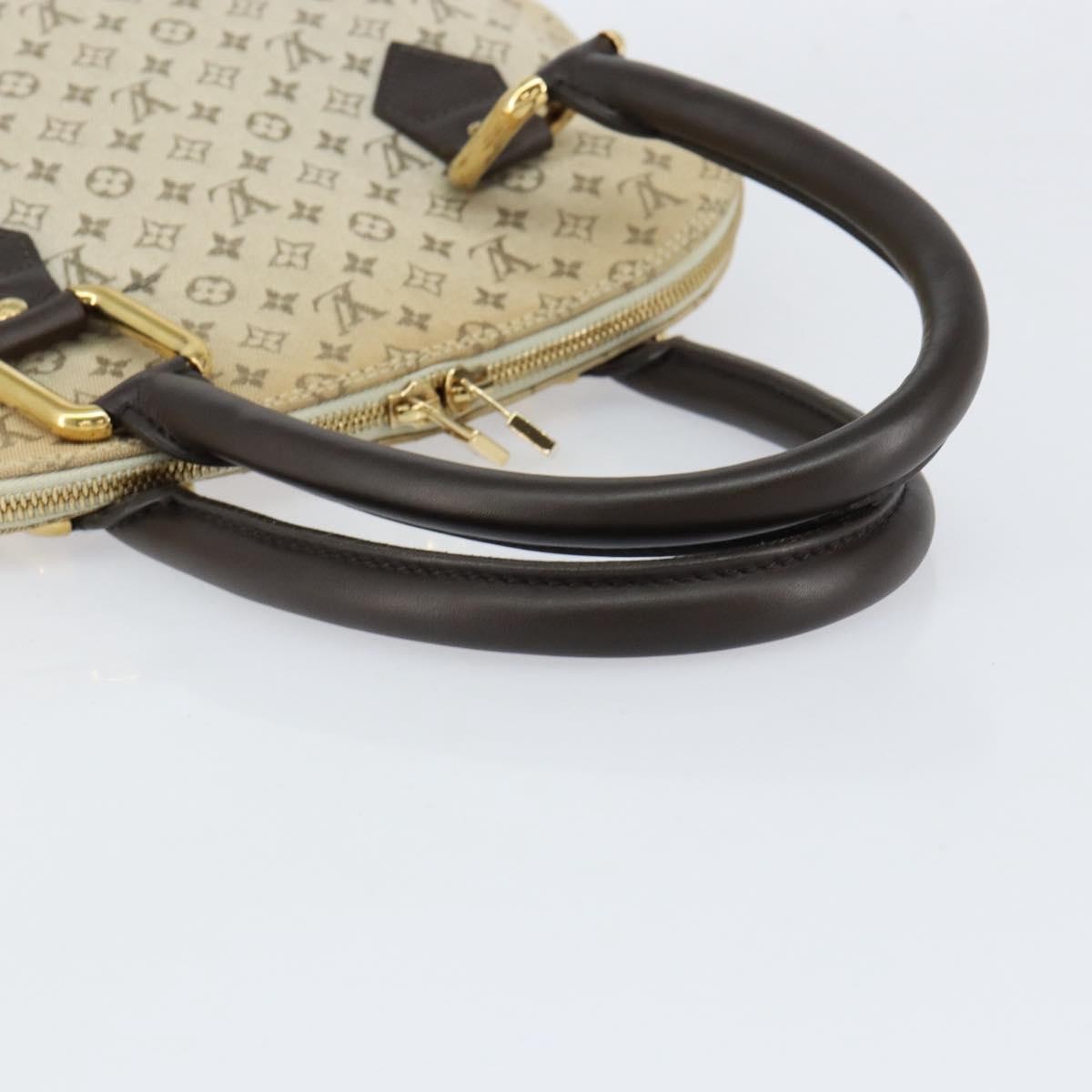 Louis Vuitton Alma Handbag Mini Lin Monogram, KHAKI, CANVAS, Handbag