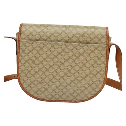 Celine Macadam Shoulder Bag PVC Leather, BEIGE, CANVAS, Shoulder bag