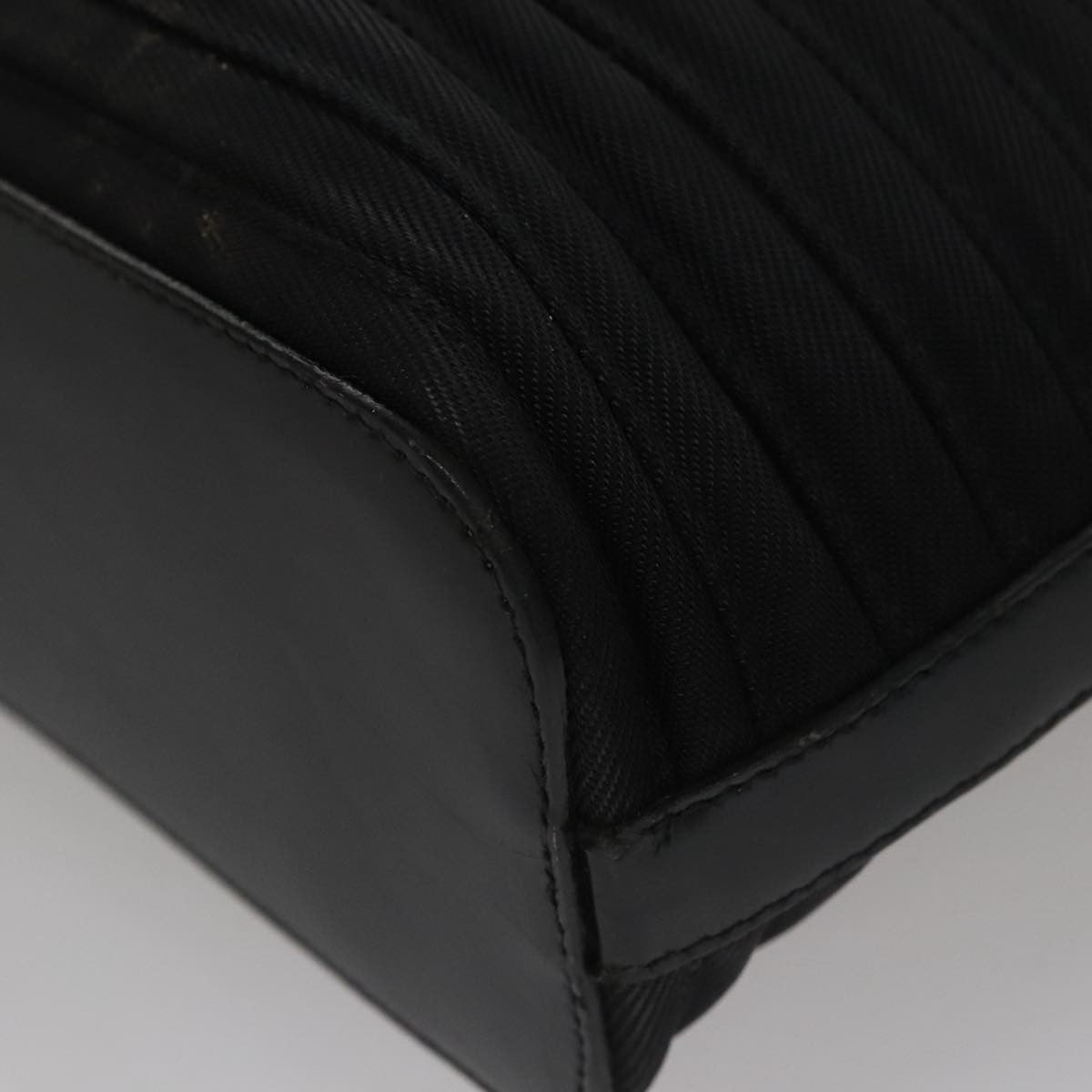 Gucci Vintage Bamboo Handle Tote Nylon, BLACK, NYLON, Tote bag