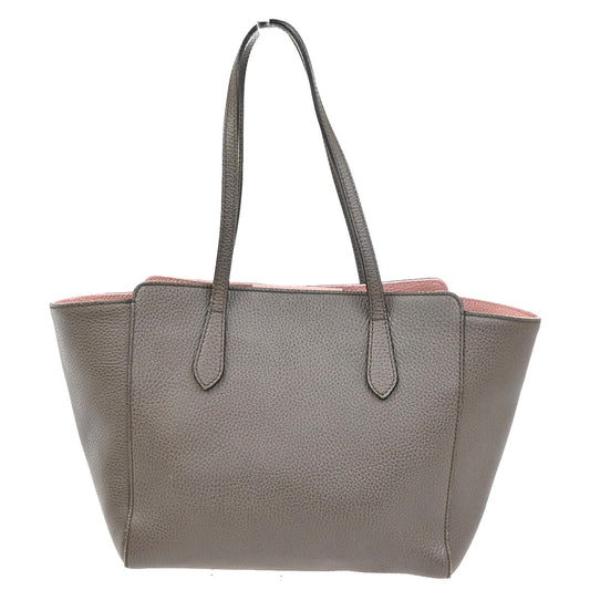 Gucci Swing Tote Leather, PINK, LEATHER, Tote bag