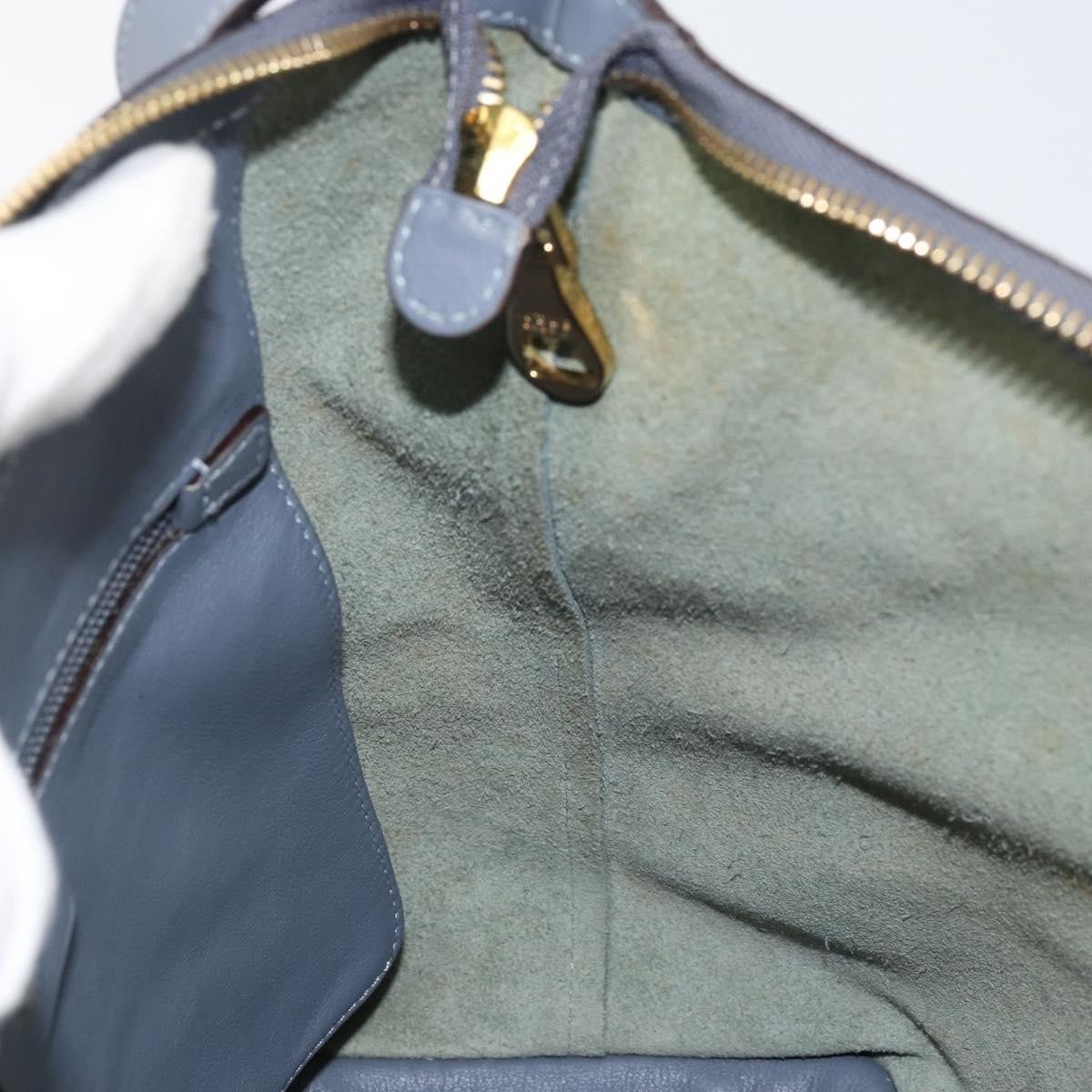 Loewe Anagram Shoulder Bag Leather, BLUE, LEATHER, Shoulder bag