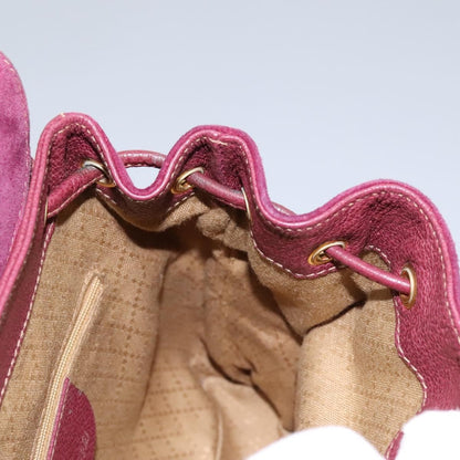 Gucci Vintage Bamboo Backpack Suede, PURPLE, SUEDE, Backpack