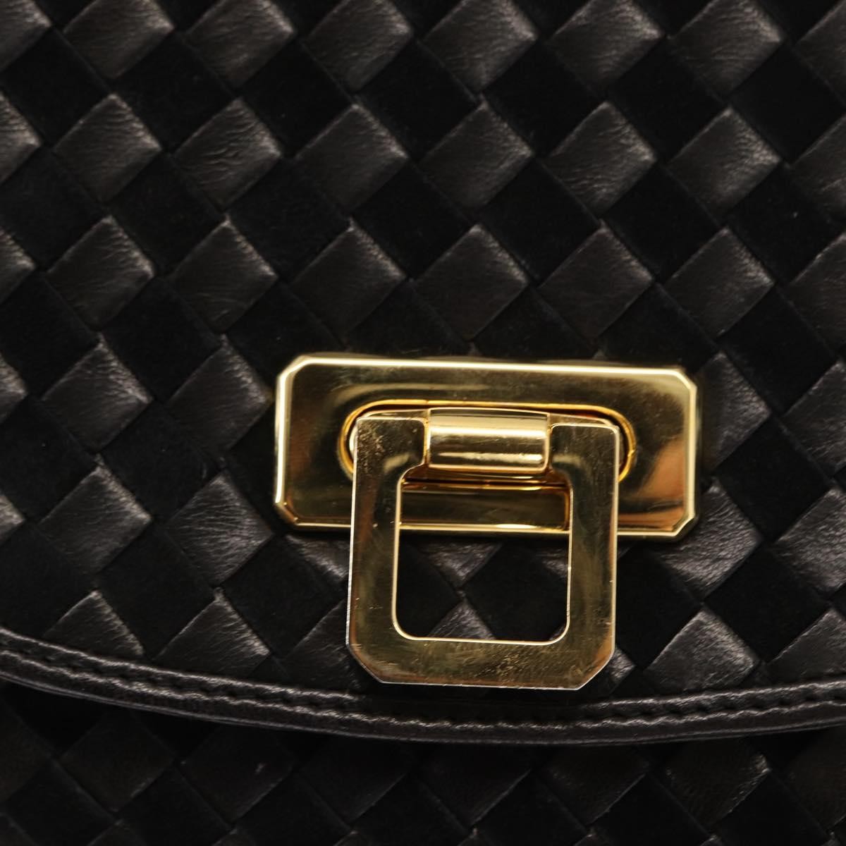 Bally Vintage Handbag Leather, BLACK, LEATHER, Handbag