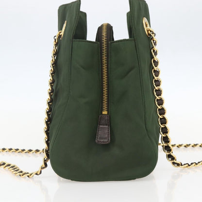 Prada Re-Edition 1995 Chain Tote Quilted Re-Nylon, GREEN, NYLON, Shoulder bag