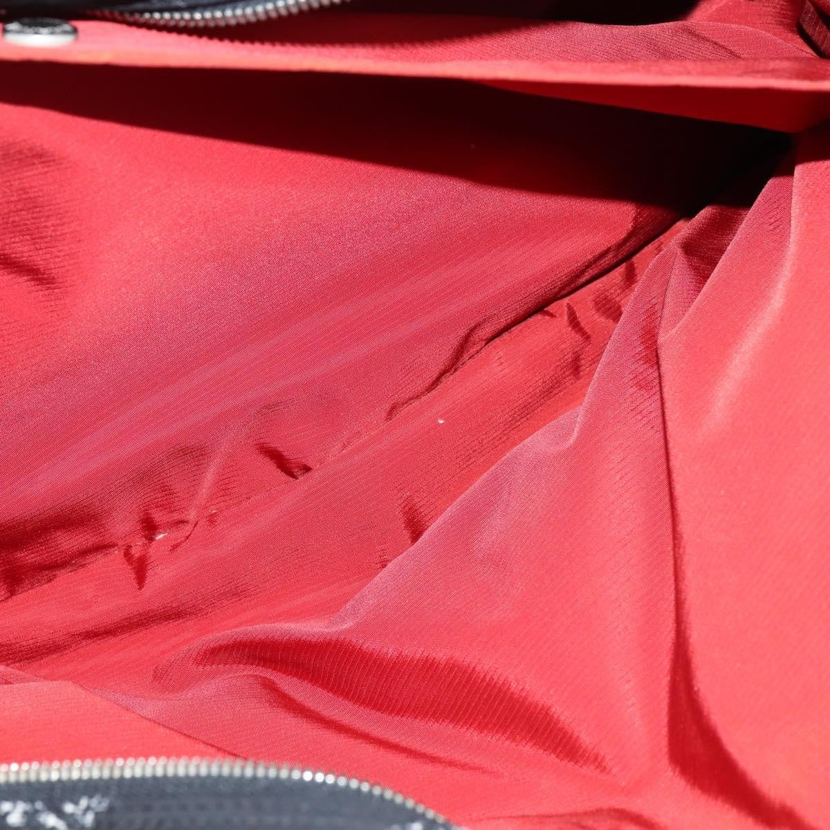 Chanel Travel Line Boston Bag Printed Nylon, BLACK, NYLON, Travel bag