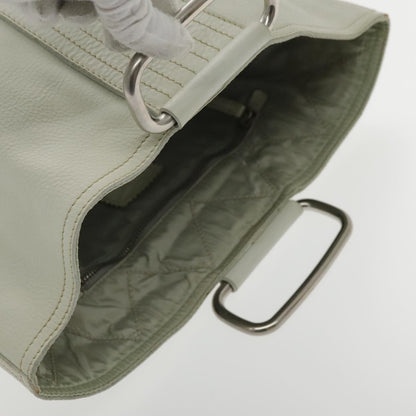 Prada Vintage Handbag Leather, WHITE, LEATHER, Handbag