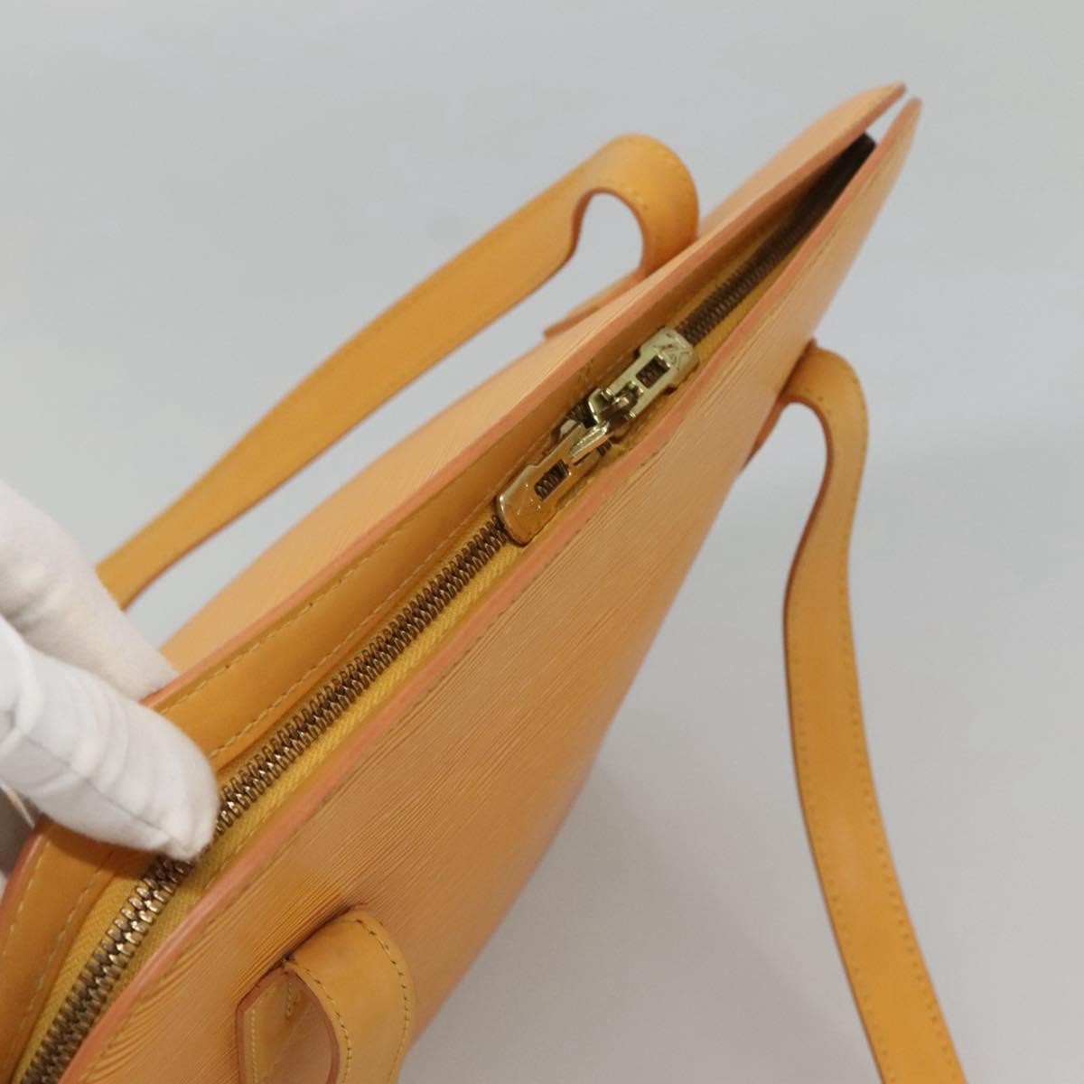 Louis Vuitton Lussac Handbag Epi Leather, YELLOW, LEATHER, Shoulder bag
