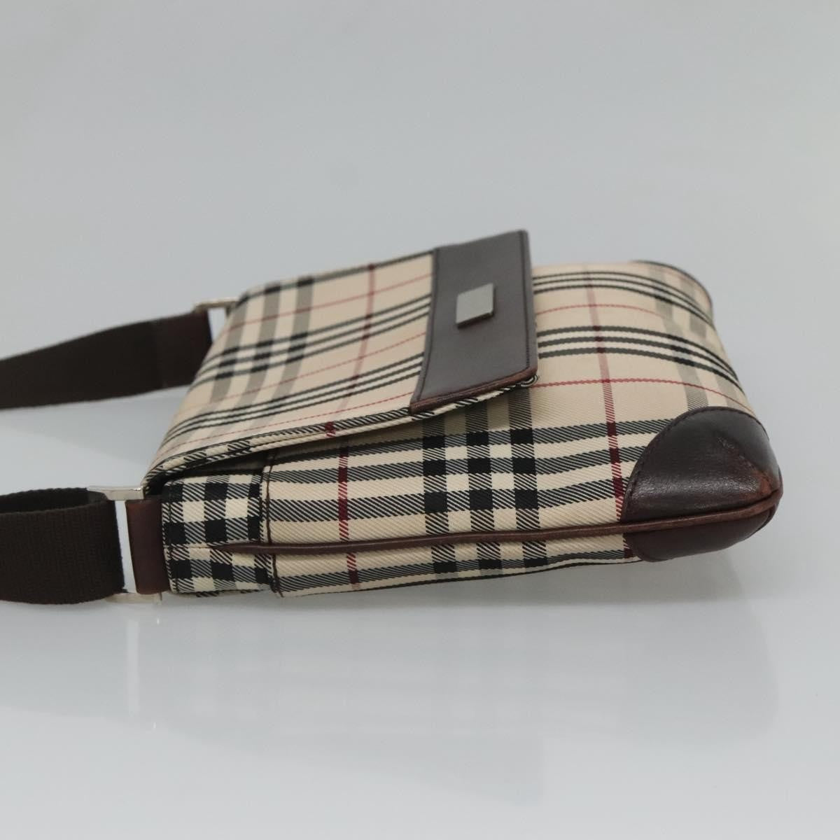 Burberry Nova check Shoulder bag Canvas, BEIGE, CANVAS, Shoulder bag