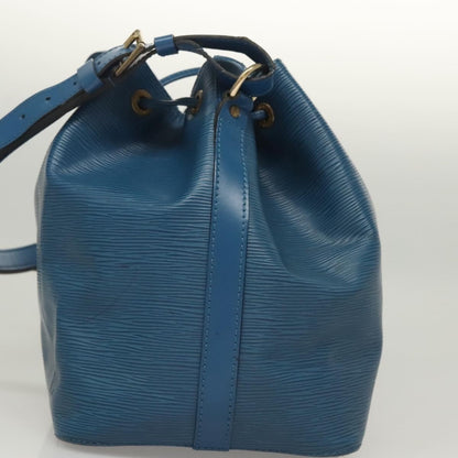 Louis Vuitton Petit Noe Handbag Epi Leather, BLUE, LEATHER, Shoulder bag