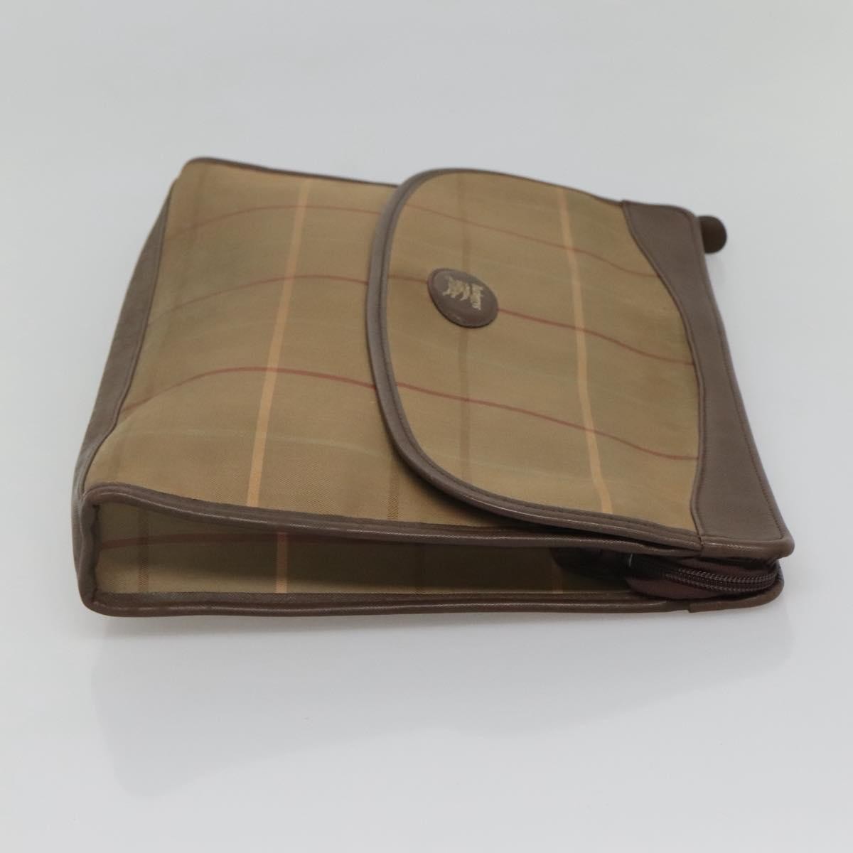 Burberry Nova check Pochette Canvas, BEIGE, CANVAS, Clutche & pouche