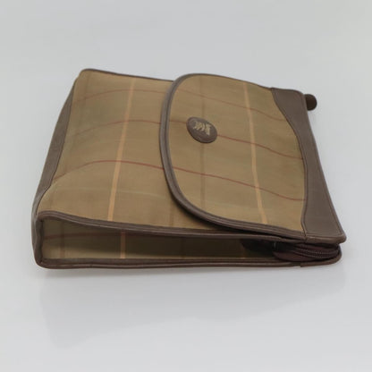 Burberry Nova check Pochette Canvas, BEIGE, CANVAS, Clutche & pouche