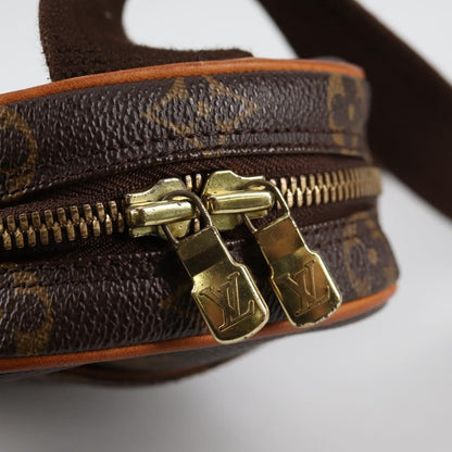 Louis Vuitton Pochette Gange Monogram Canvas, BROWN, CANVAS, Clutche & pouche