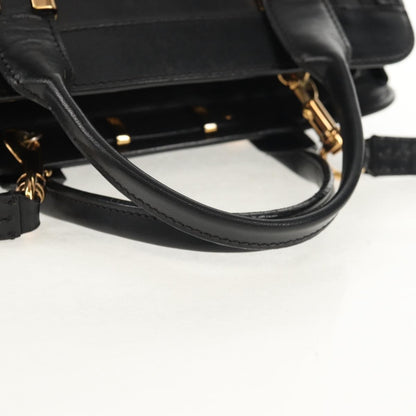 Chloe Alice Satchel Leather, BLACK, LEATHER, Handbag