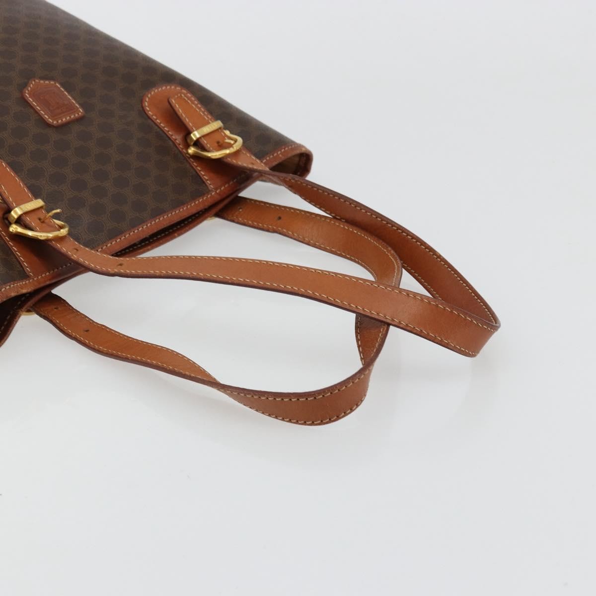 Celine Vintage Macadam Tote bag Canvas and Leather, Brown, Canvas, Tote Bag
