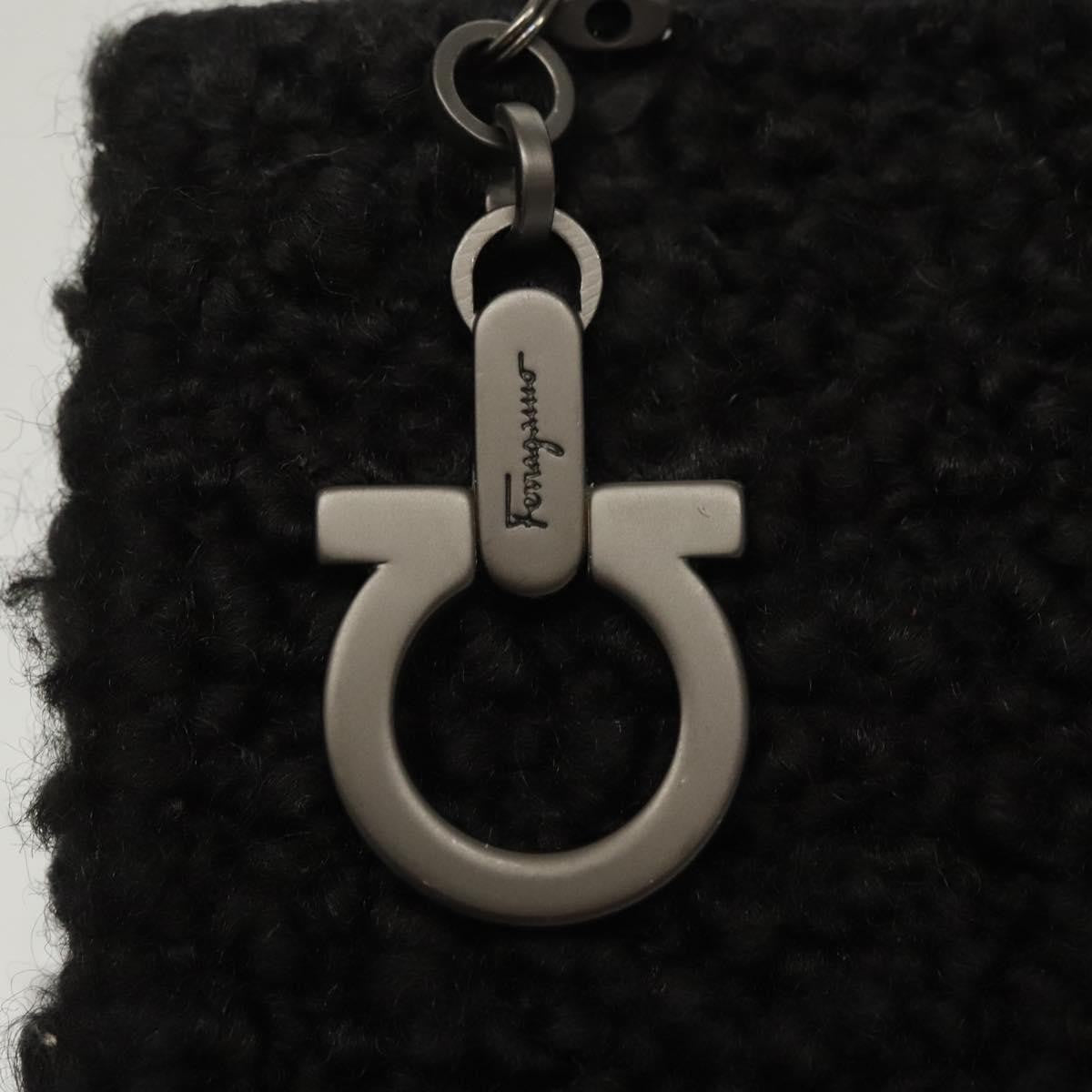 Salvatore Ferragamo Gancini handbag Wool, BLACK, WOOL, Handbag