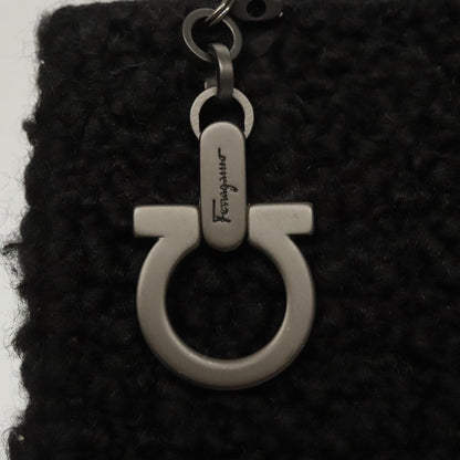 Salvatore Ferragamo Gancini handbag Wool, BLACK, WOOL, Handbag