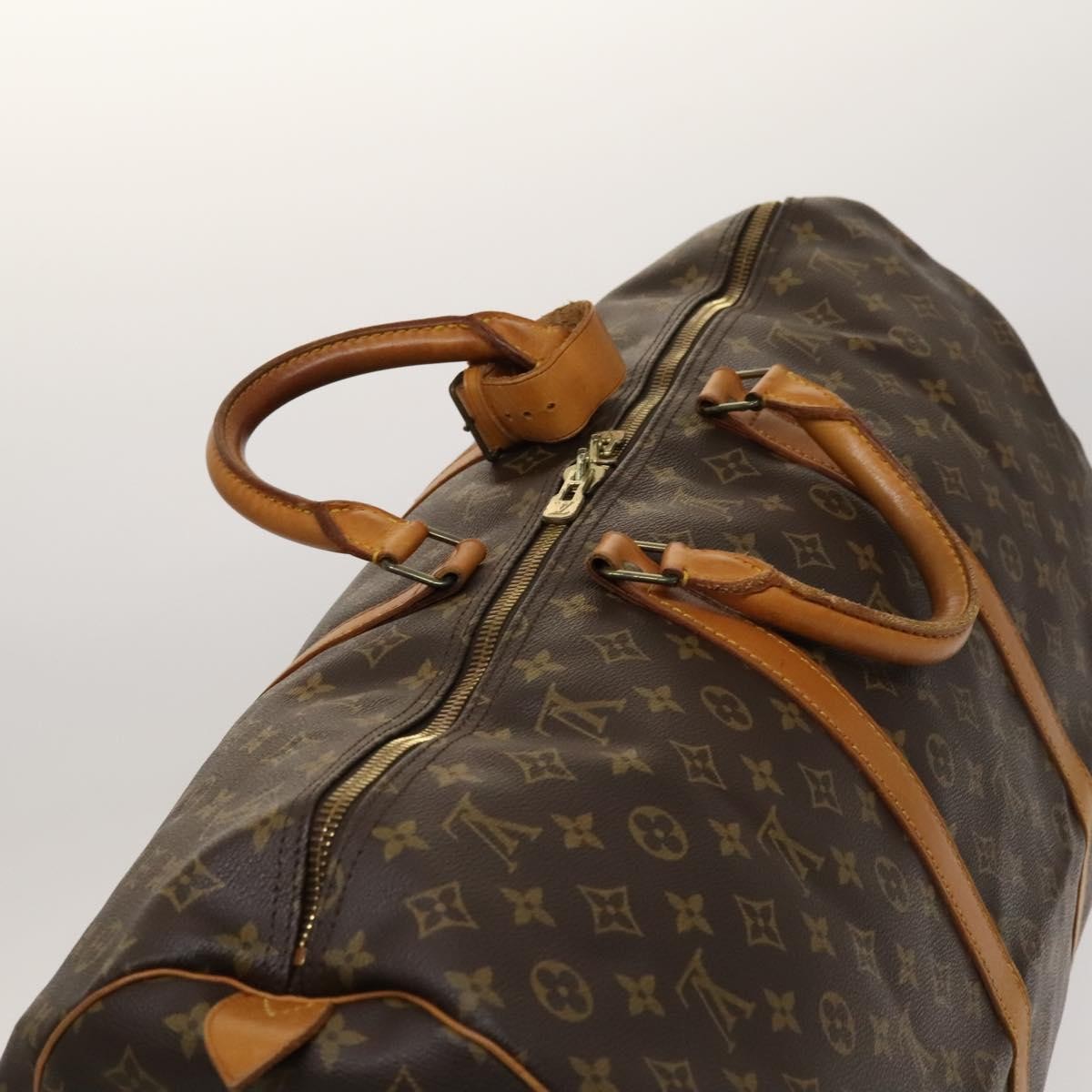 Louis Vuitton Keepall Bag Monogram Canvas, BROWN, CANVAS, Travel bag
