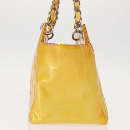 Chanel Vintage Petite Timeless Tote Quilted Patent, YELLOW, PATENT_LEATHER, Tote bag