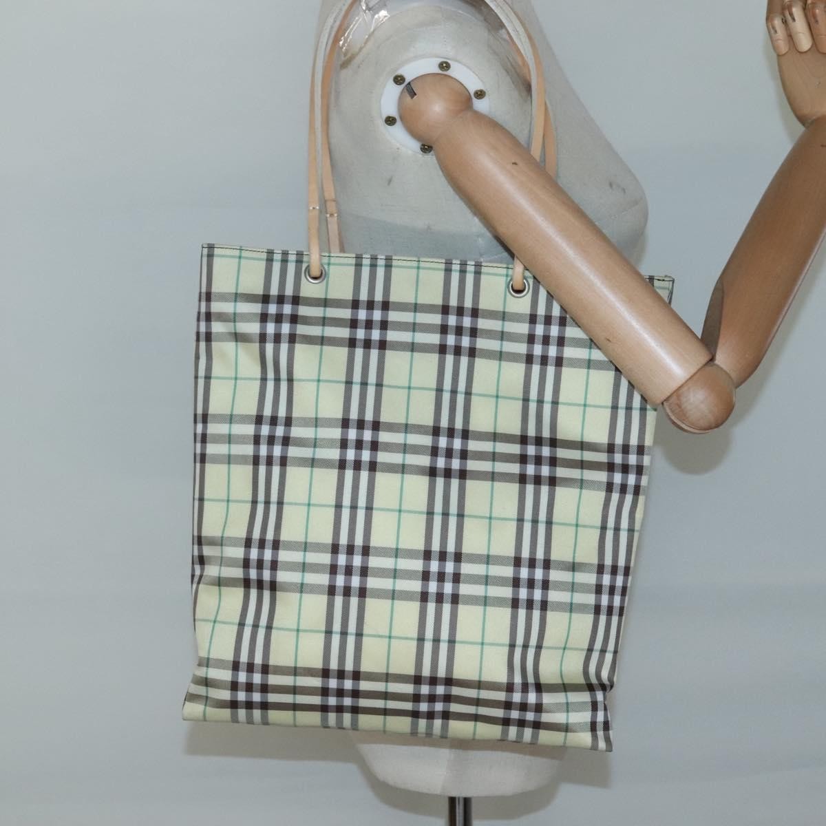 Burberry Nova Handbag Check Pattern, GREEN, NYLON, Handbag