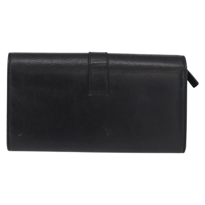 Saint Laurent Y Line Flap Wallet Leather, BLACK, LEATHER, Wallets