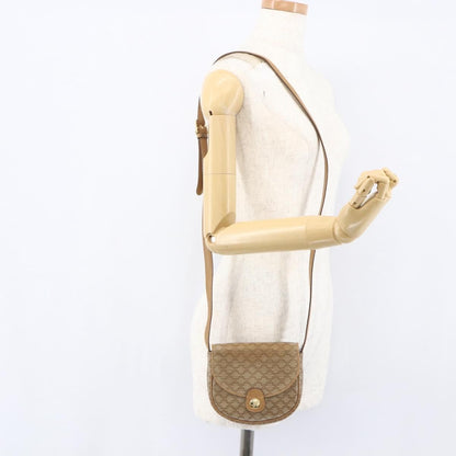 Celine Vintage Macadam Shoulder Bag Canvas, BEIGE, PVC, Shoulder bag