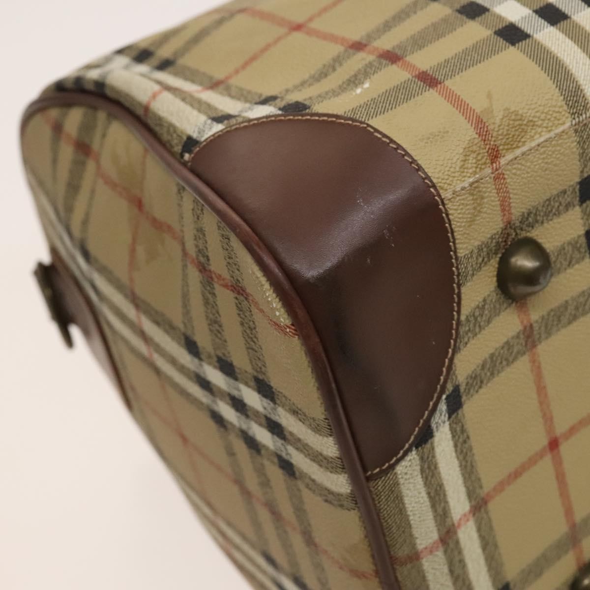Burberry Nova check boston bag Canvas, Beige, PVC, Travel Bag