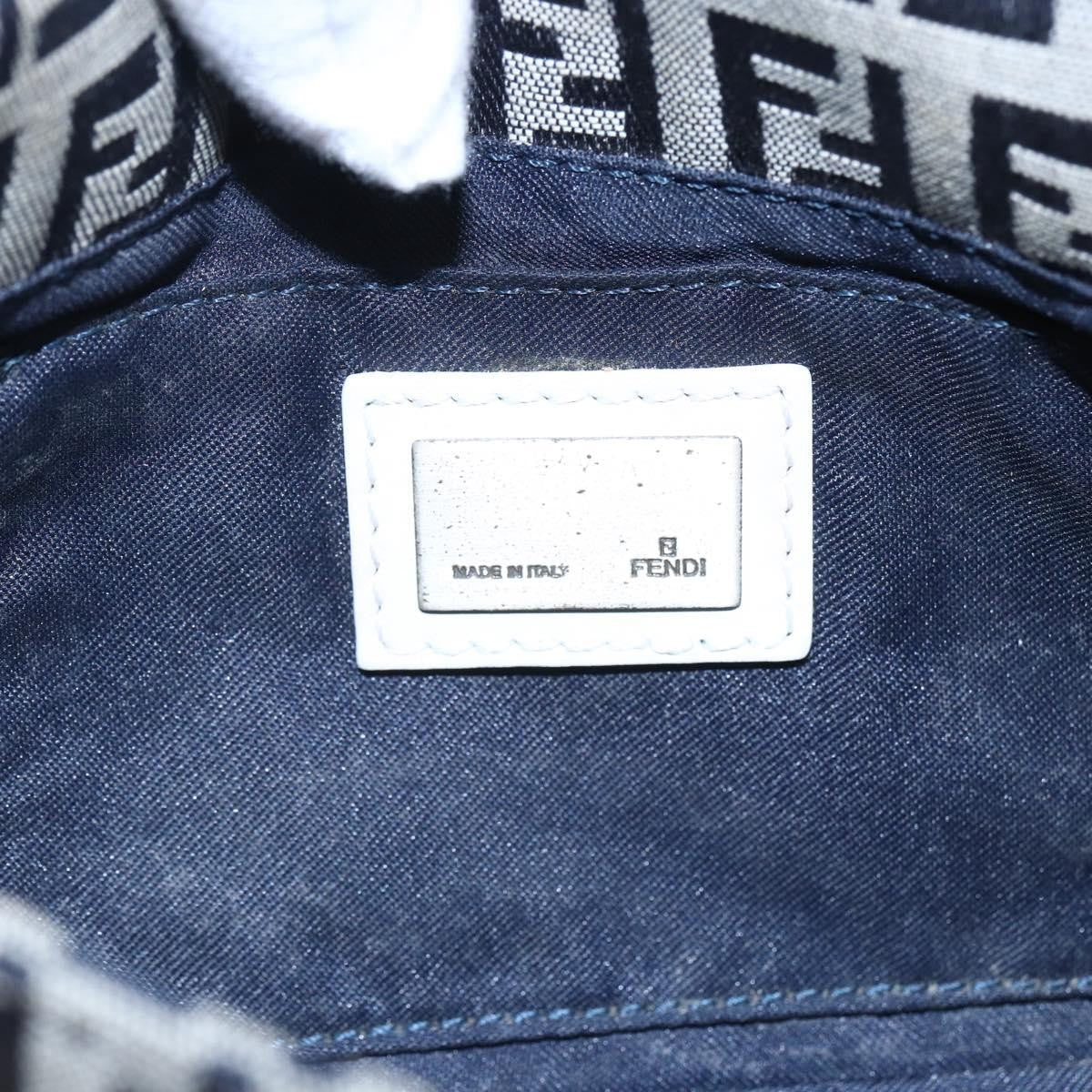 Fendi Baguette Bag Zucchino Canvas, NAVY, CANVAS, Clutche & pouche