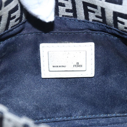 Fendi Baguette Bag Zucchino Canvas, NAVY, CANVAS, Clutche & pouche