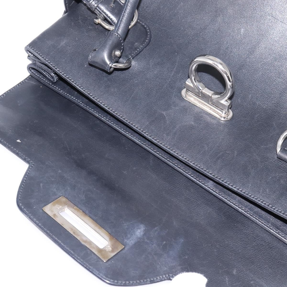 Salvatore Ferragamo Virna Satchel Leather, BLACK, LEATHER, Handbag