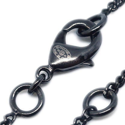 Chanel Vintage CC Pendant Necklace Metal, BLACK, METAL, Necklace