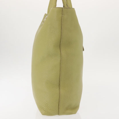 Prada Shopping Tote Vitello Daino, GREEN, LEATHER, Tote bag
