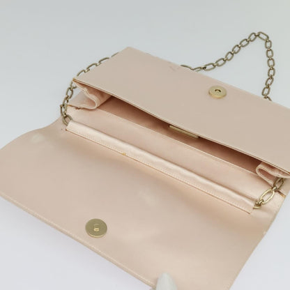 Chanel Camellia Diamante Convertible Clutch Crystal Embellished Satin, PINK, SATIN, Shoulder bag