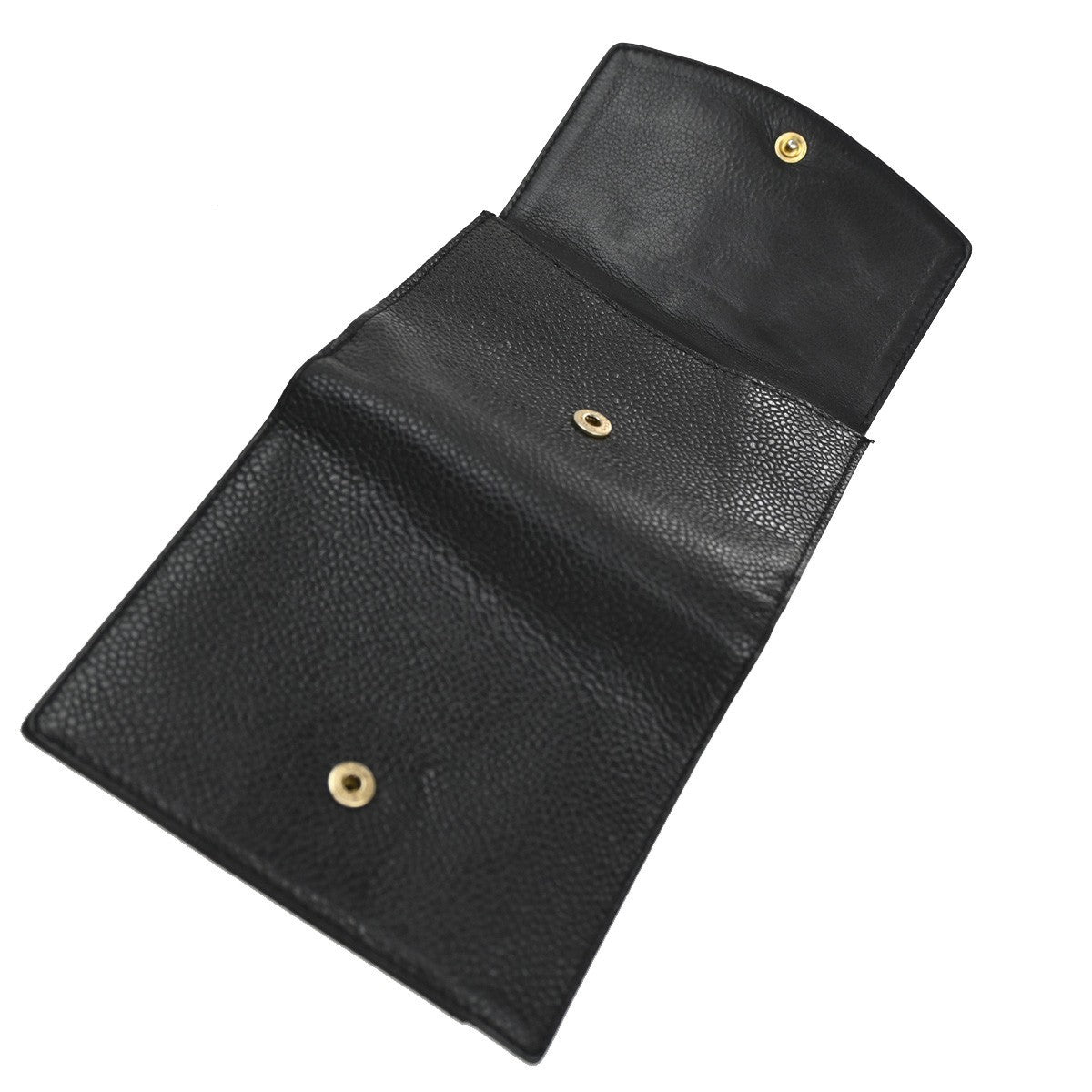 Chanel Timeless Trifold Wallet Leather, BLACK, LEATHER, Wallets